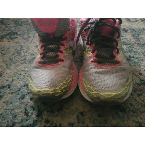 Asics Gel Nimbus 18 IGC Guidance Line Running Shoes Pink Grey Women Size 8 (25) - Picture 9 of 16